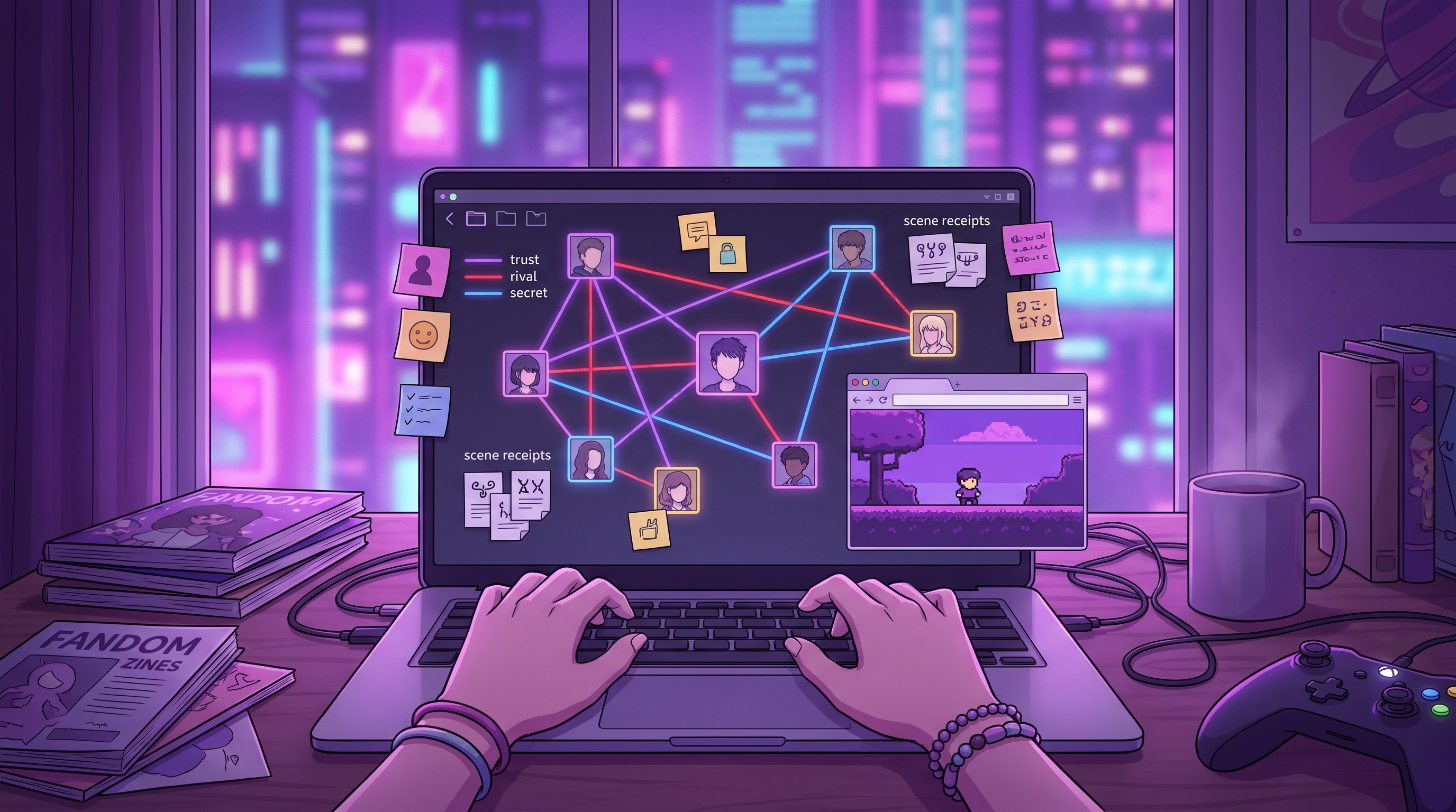 Your Fan Game Needs a Relationship Chart, Not a Cast Menu